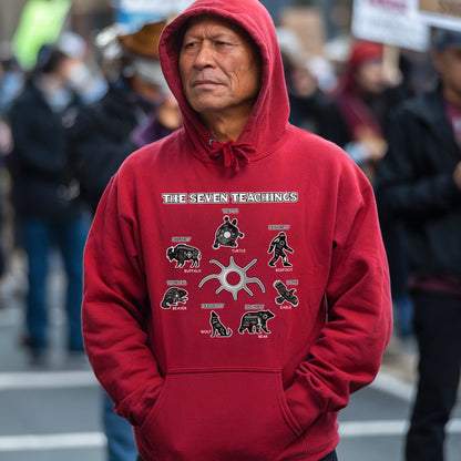 The Seven Teachings - Indigenous Animals Graphic Unisex T-Shirt/T-Shirt V-Neck/Hoodie/Sweatshirt