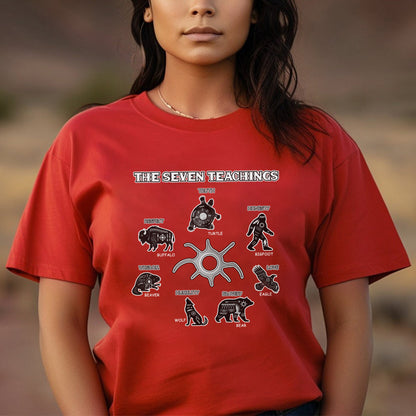 The Seven Teachings - Indigenous Animals Graphic Unisex T-Shirt/T-Shirt V-Neck/Hoodie/Sweatshirt