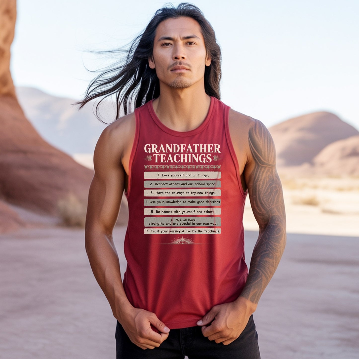 Grandfather Teachings - 7 Guiding Principles Unisex Tank Top