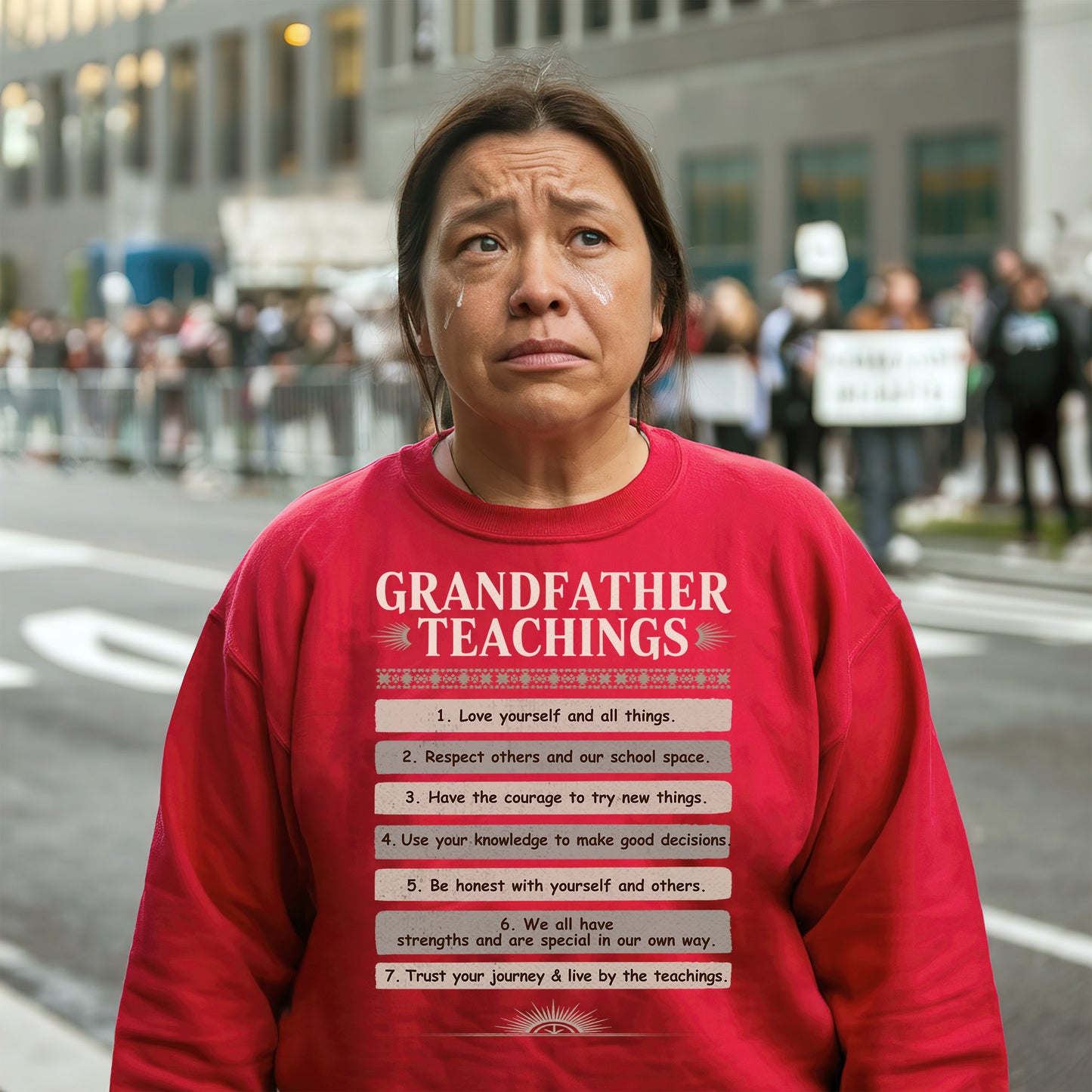 Grandfather Teachings - 7 Guiding Principles Unisex T-Shirt/T-Shirt V-Neck/Hoodie/Sweatshirt