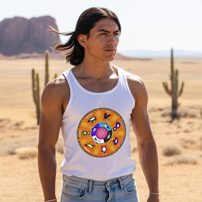 The Seven Grandfather Teachings - Medicine Wheel Graphic Unisex Tank Top