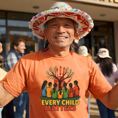 Every Child Matters Orange - Children & Tree Design Unisex T-Shirt/Hoodie/Sweatshirt
