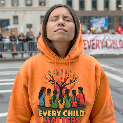 Every Child Matters Orange - Children & Tree Design Unisex T-Shirt/Hoodie/Sweatshirt
