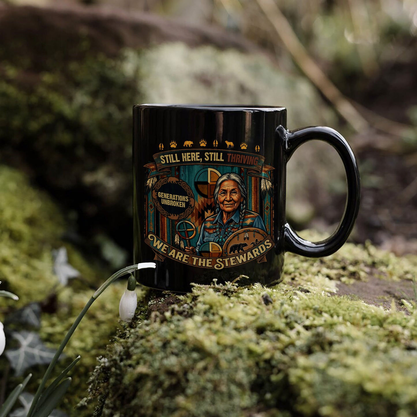 We Are The Stewards Native American Ceramic Coffee Mug