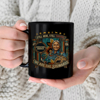We Are The Stewards Native American Ceramic Coffee Mug