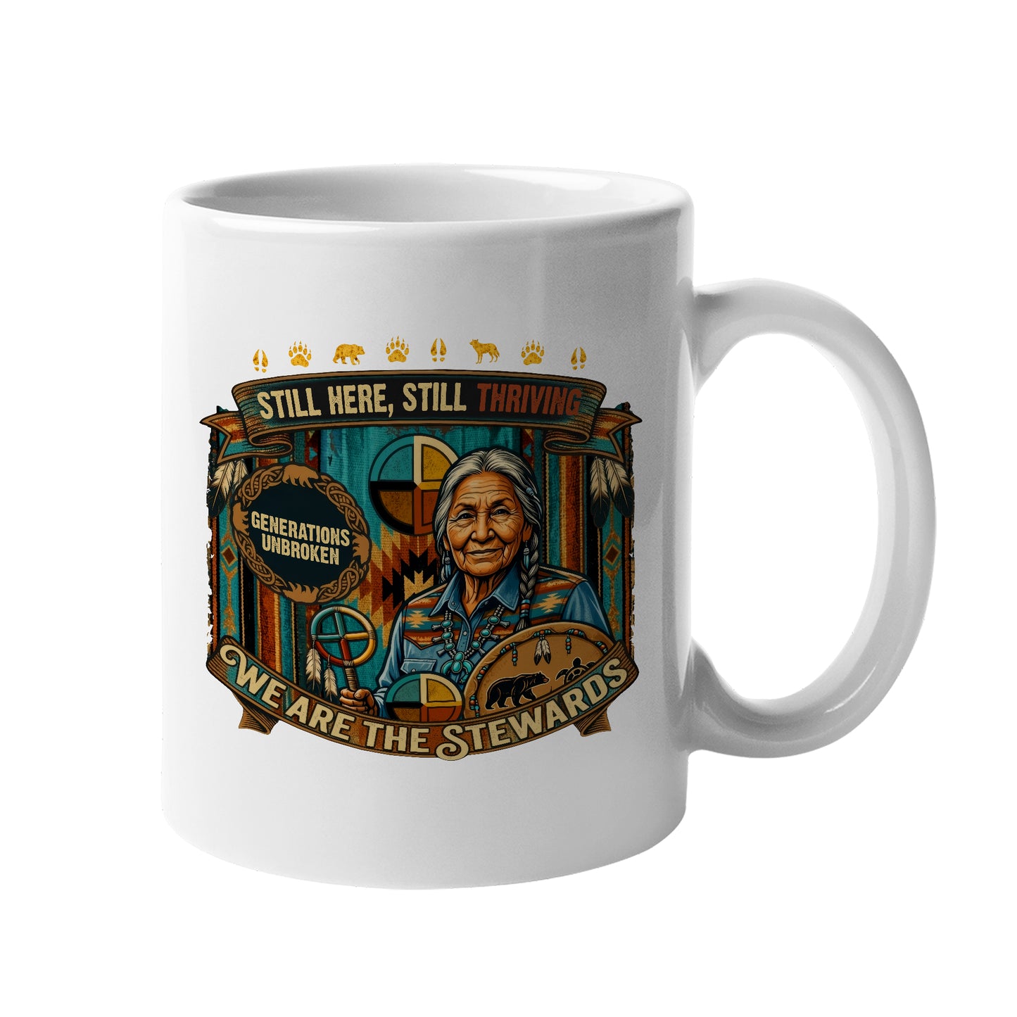 We Are The Stewards Native American Ceramic Coffee Mug