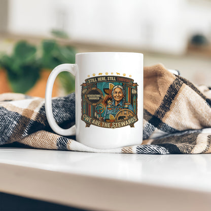 We Are The Stewards Native American Ceramic Coffee Mug