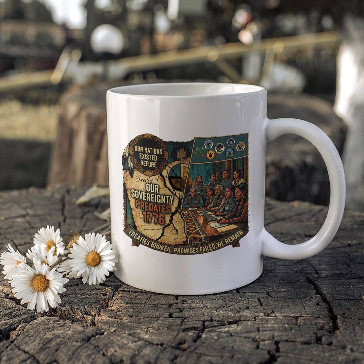 Native American Sovereignty - Our Nations Existed Before 1776 Ceramic Coffee Mug