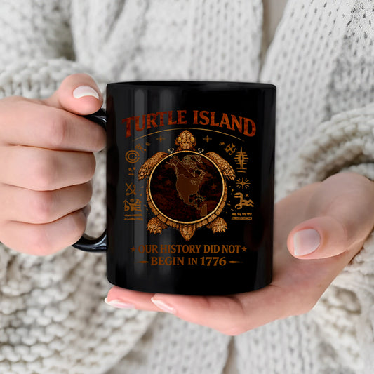 Turtle Island Native American Ceramic Coffee Mug