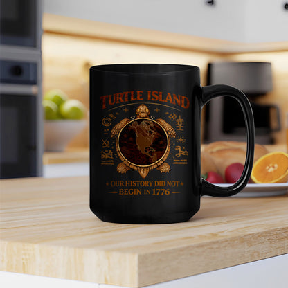 Turtle Island Native American Ceramic Coffee Mug