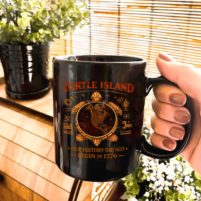 Turtle Island Native American Ceramic Coffee Mug