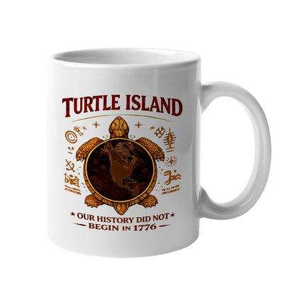 Turtle Island Native American Ceramic Coffee Mug