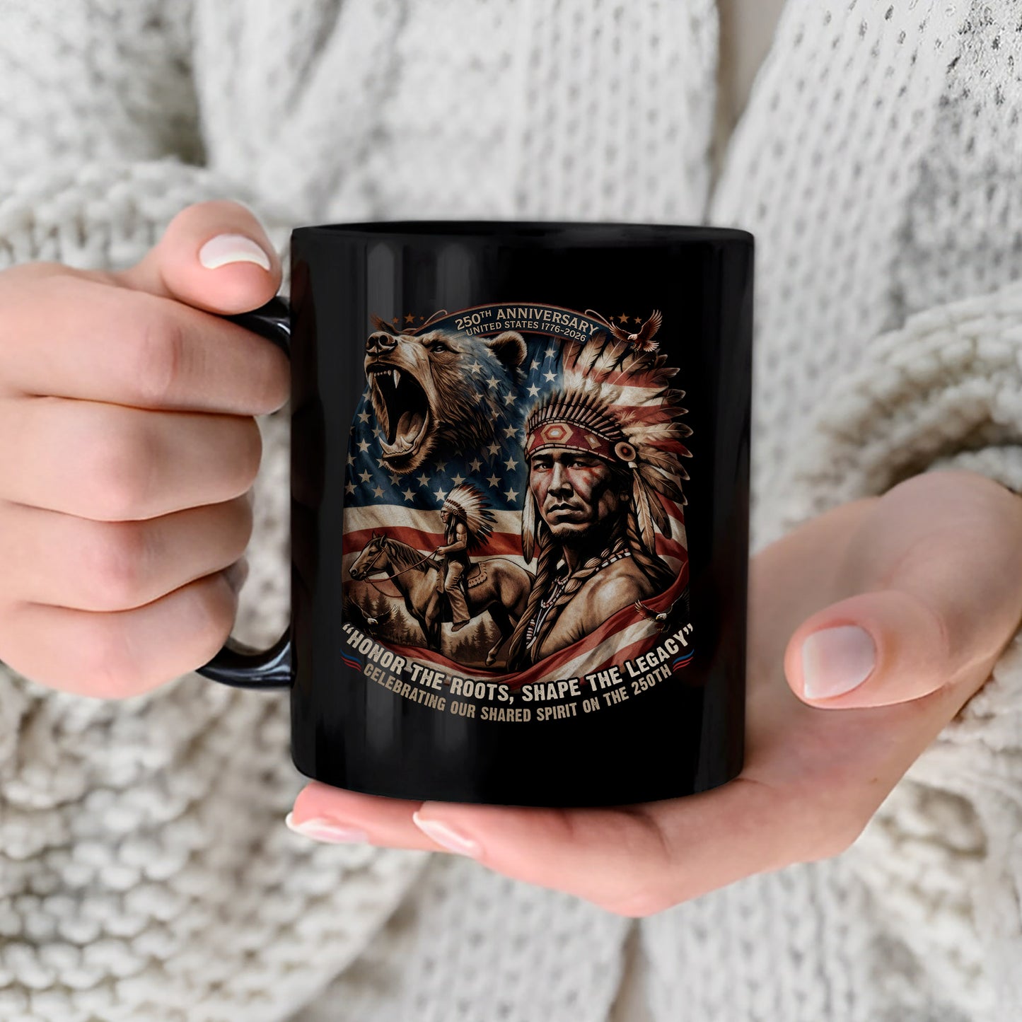 250th Anniversary Native American Spirit Ceramic Coffee Mug