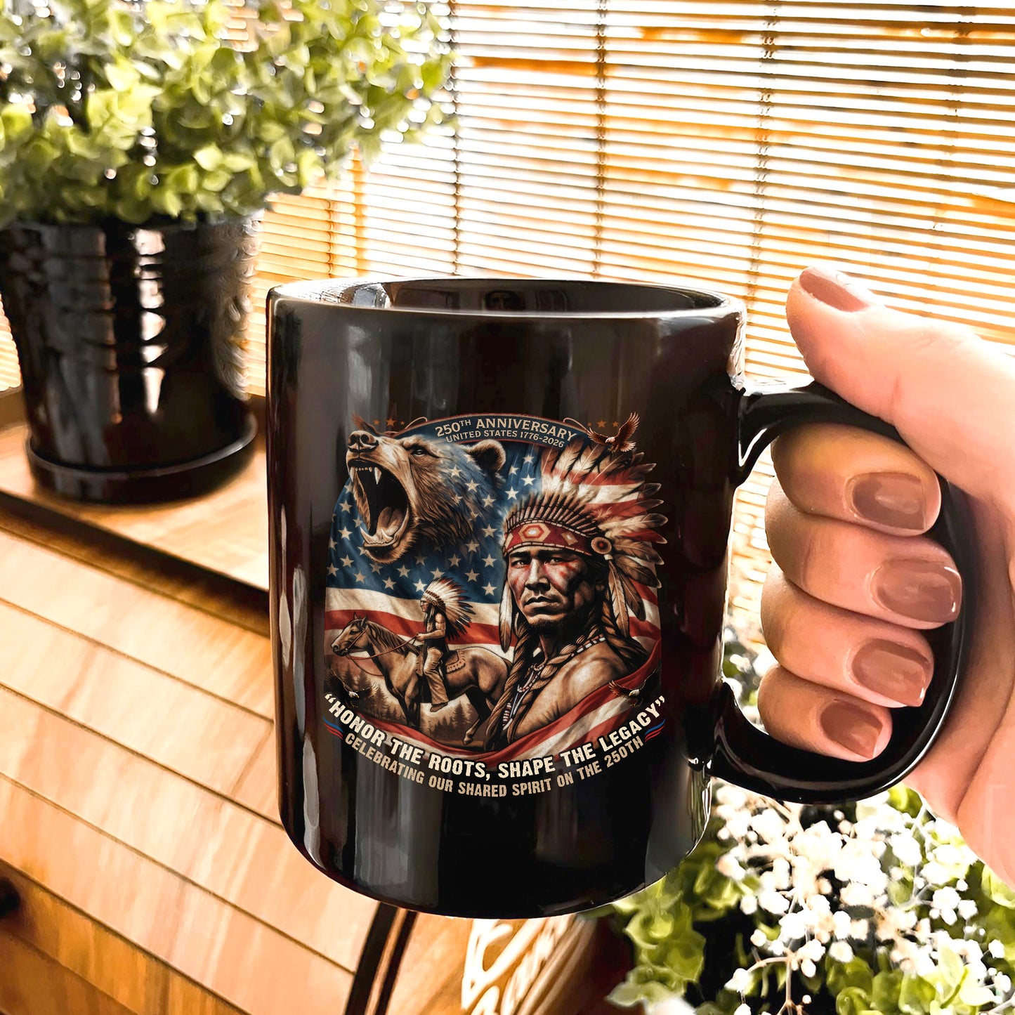 250th Anniversary Native American Spirit Ceramic Coffee Mug