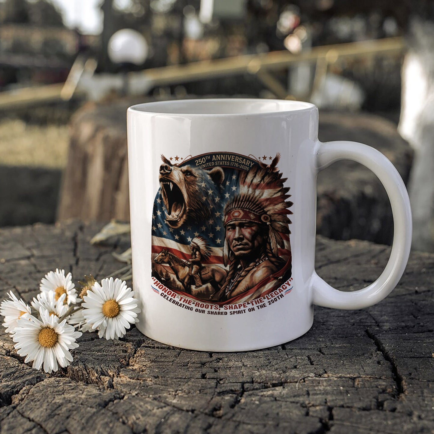 250th Anniversary Native American Spirit Ceramic Coffee Mug