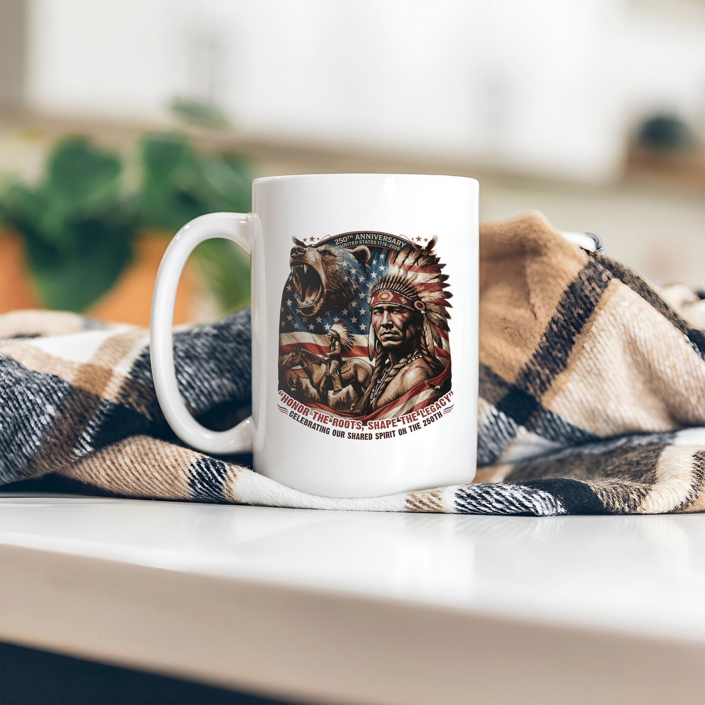 250th Anniversary Native American Spirit Ceramic Coffee Mug