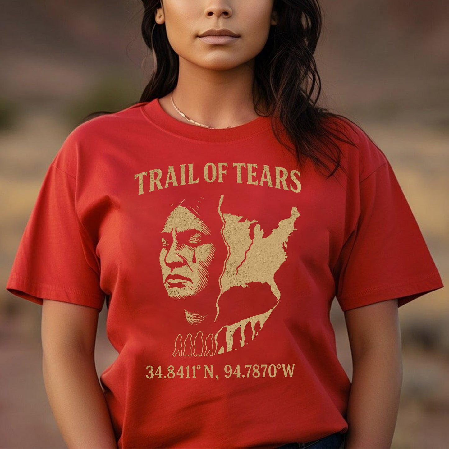 Trail of Tears Memorial - Indigenous History Graphic Unisex T-Shirt/Hoodie/Sweatshirt
