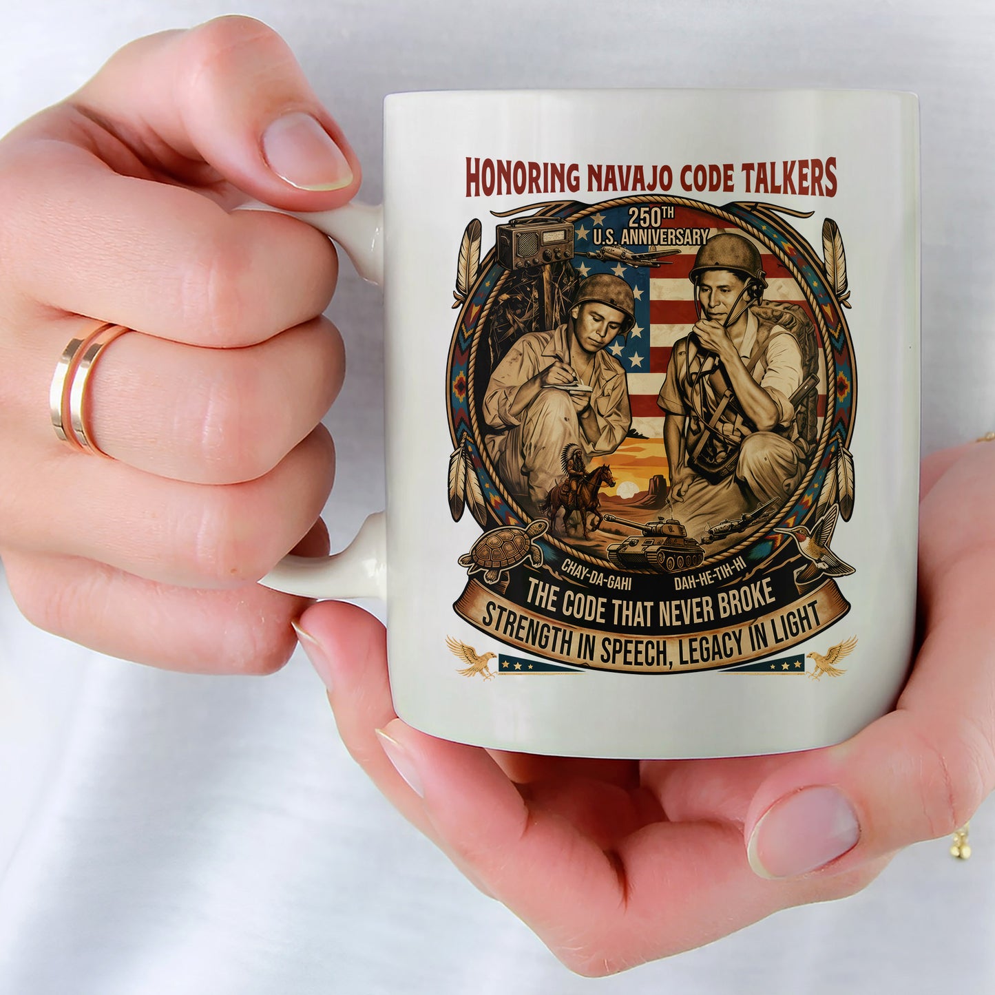 Navajo Code Talkers 250th Anniversary Ceramic Coffee Mug