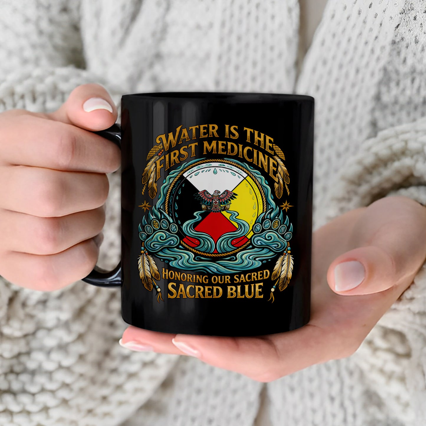 Water Is The First Medicine Ceramic Coffee Mug