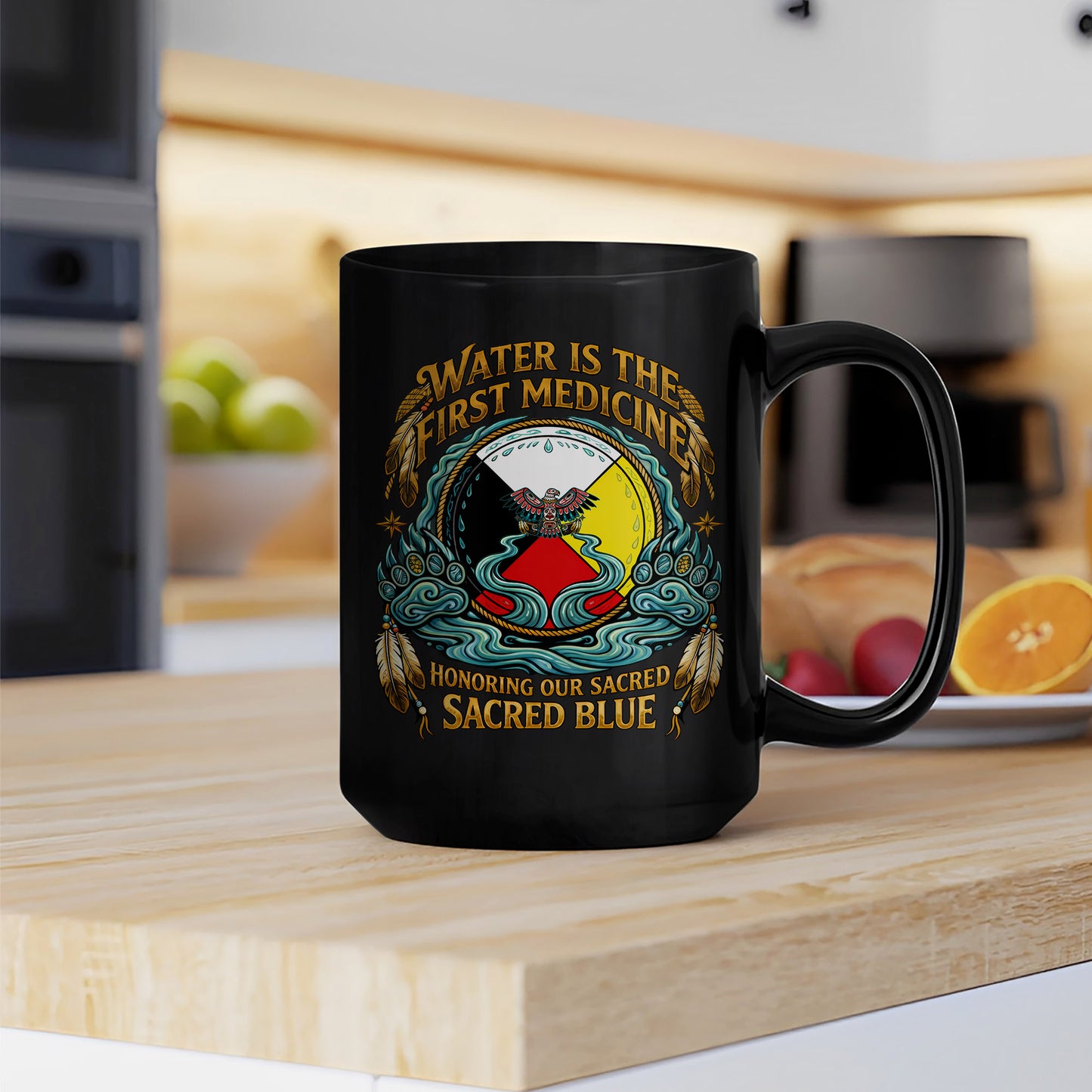 Water Is The First Medicine Ceramic Coffee Mug