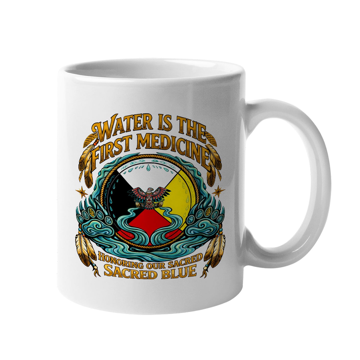 Water Is The First Medicine Ceramic Coffee Mug