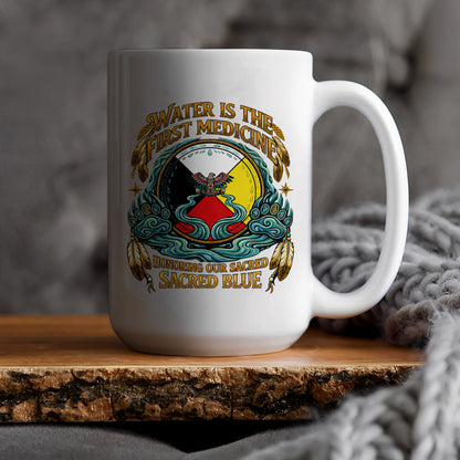Water Is The First Medicine Ceramic Coffee Mug