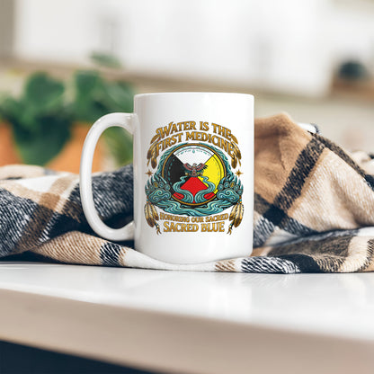 Water Is The First Medicine Ceramic Coffee Mug