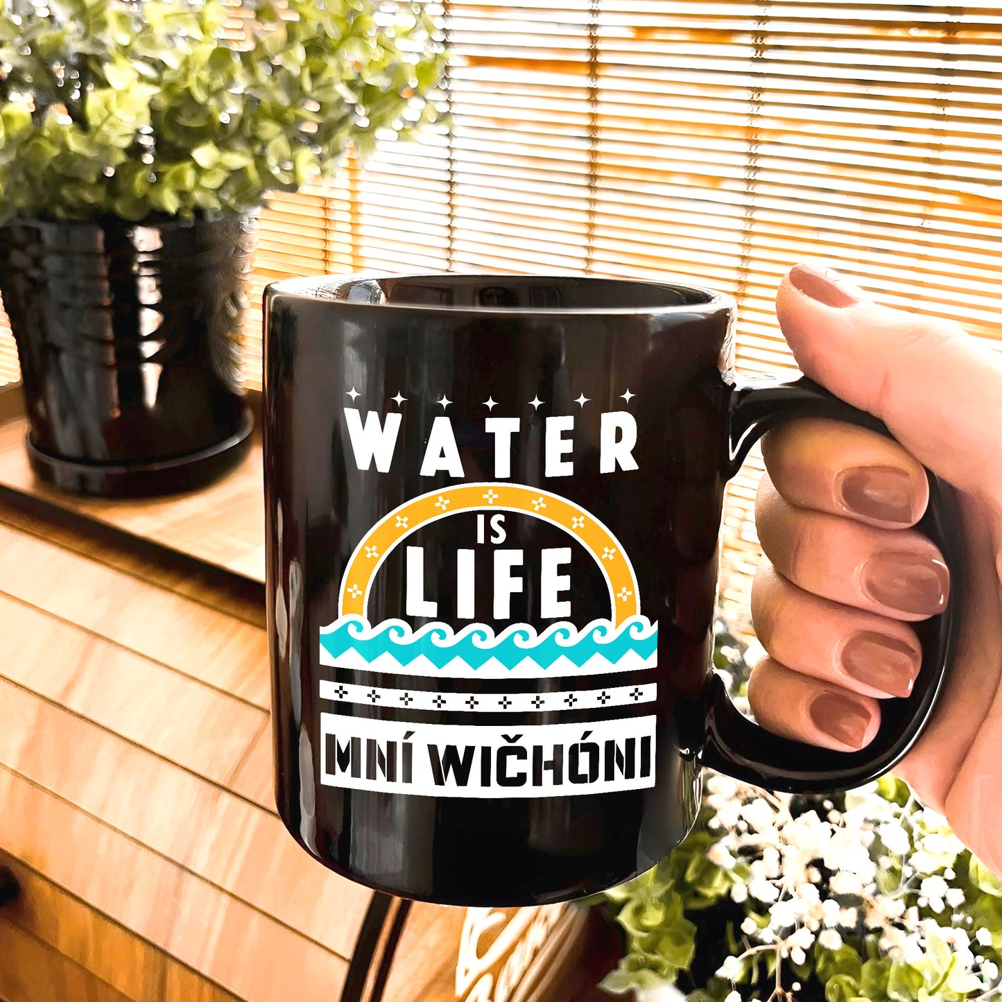 Water is Life Mini Wíčhóni - Ceramic Coffee Mug