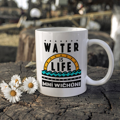 Water is Life Mini Wíčhóni - Ceramic Coffee Mug