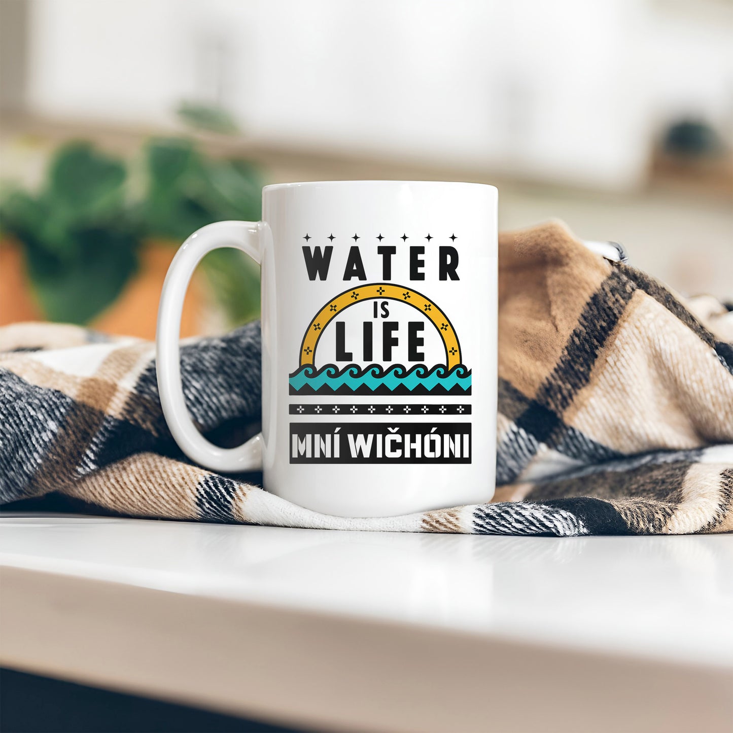 Water is Life Mini Wíčhóni - Ceramic Coffee Mug
