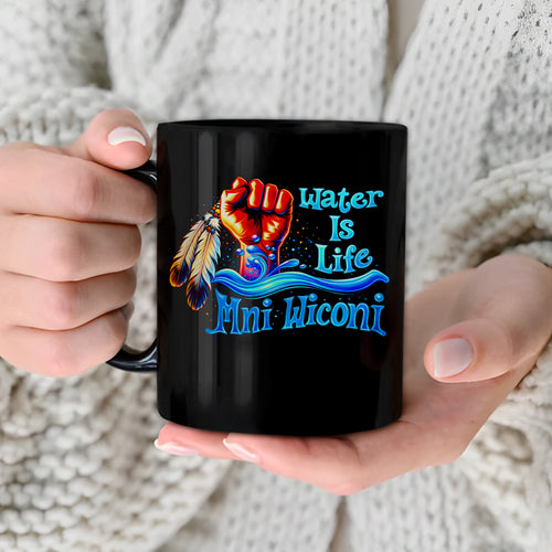 Water is Life Mini Wiconi Indigenous - Ceramic Coffee Mug