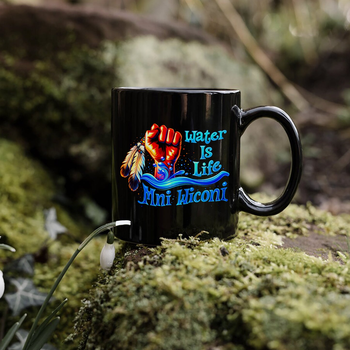 Water is Life Mini Wiconi Indigenous - Ceramic Coffee Mug