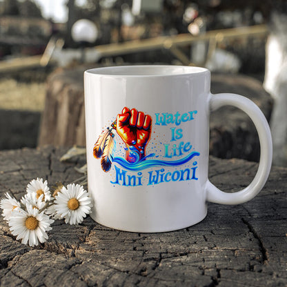 Water is Life Mini Wiconi Indigenous - Ceramic Coffee Mug