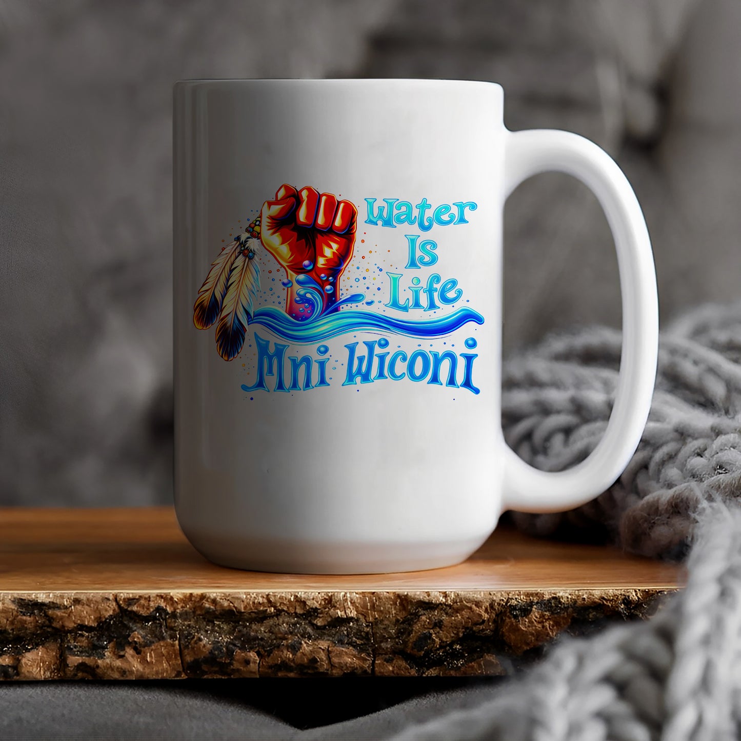 Water is Life Mini Wiconi Indigenous - Ceramic Coffee Mug
