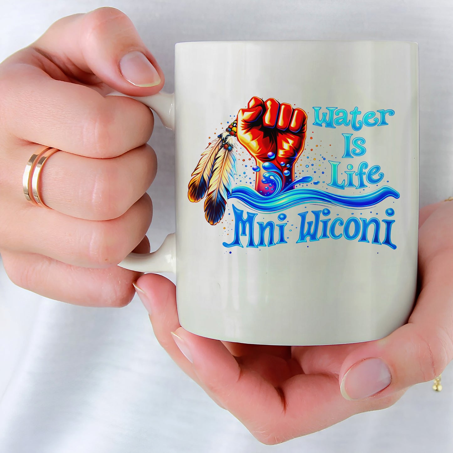 Water is Life Mini Wiconi Indigenous - Ceramic Coffee Mug