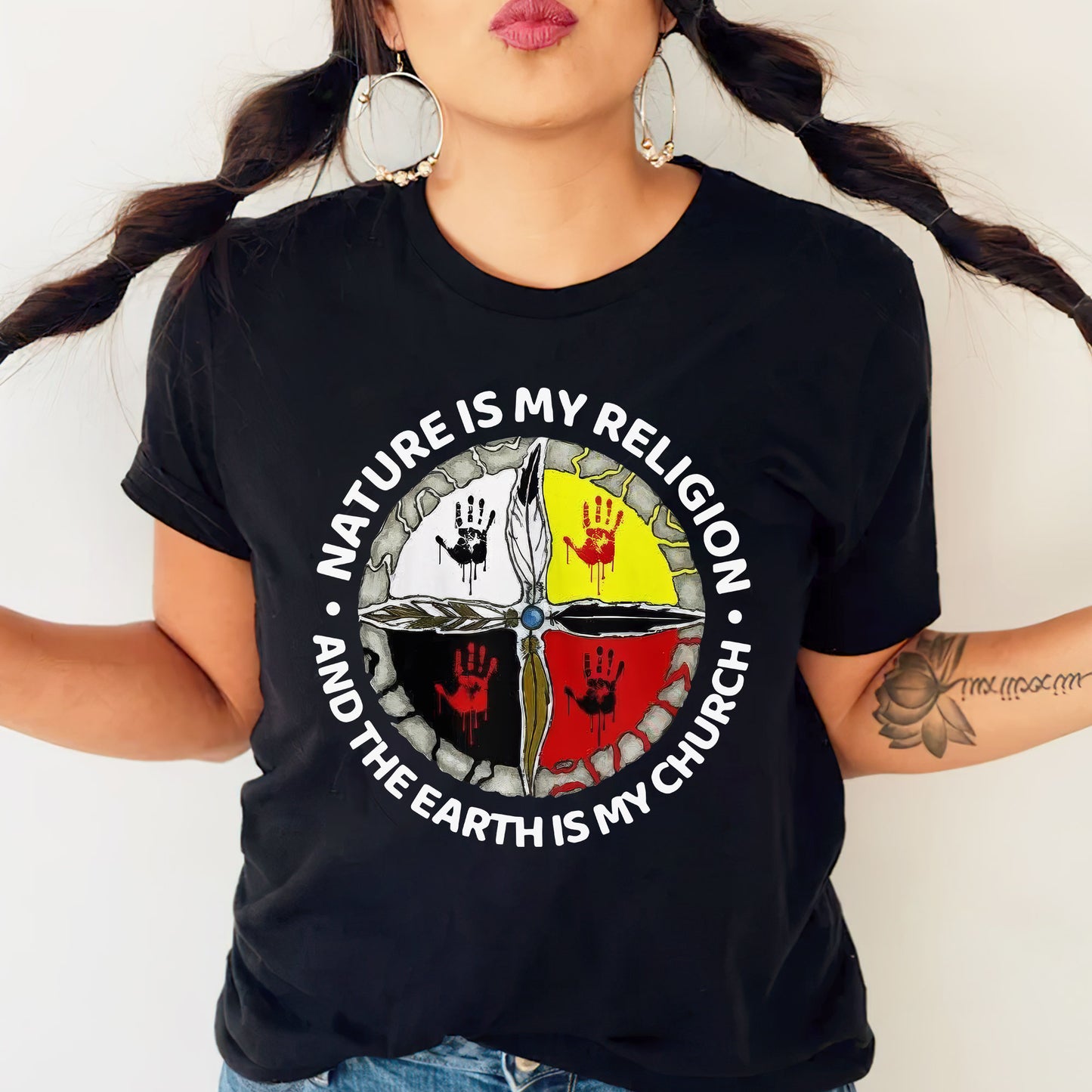 Nature Is My Religion - The Earth Is My Church Unisex T-Shirt/T-Shirt V-Neck/Hoodie/Sweatshirt