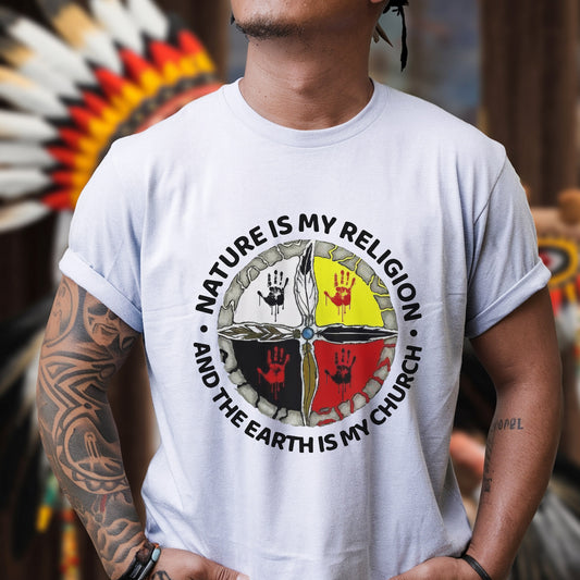Nature Is My Religion - The Earth Is My Church Unisex T-Shirt/T-Shirt V-Neck/Hoodie/Sweatshirt