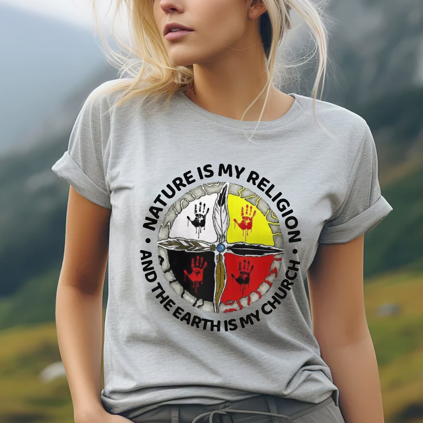 Nature Is My Religion - The Earth Is My Church Unisex T-Shirt/T-Shirt V-Neck/Hoodie/Sweatshirt