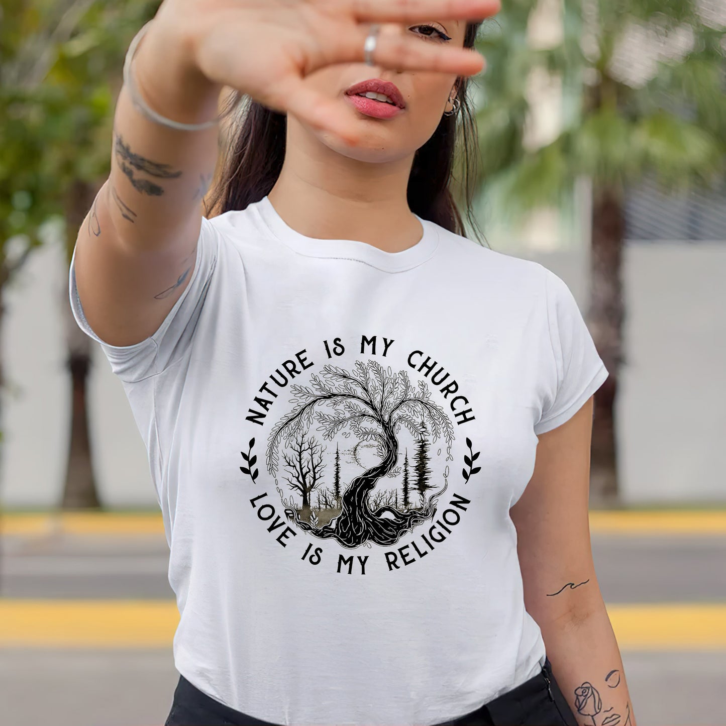 Nature Is My Church - Love Is My Religion Unisex T-Shirt/T-Shirt V-Neck/Hoodie/Sweatshirt