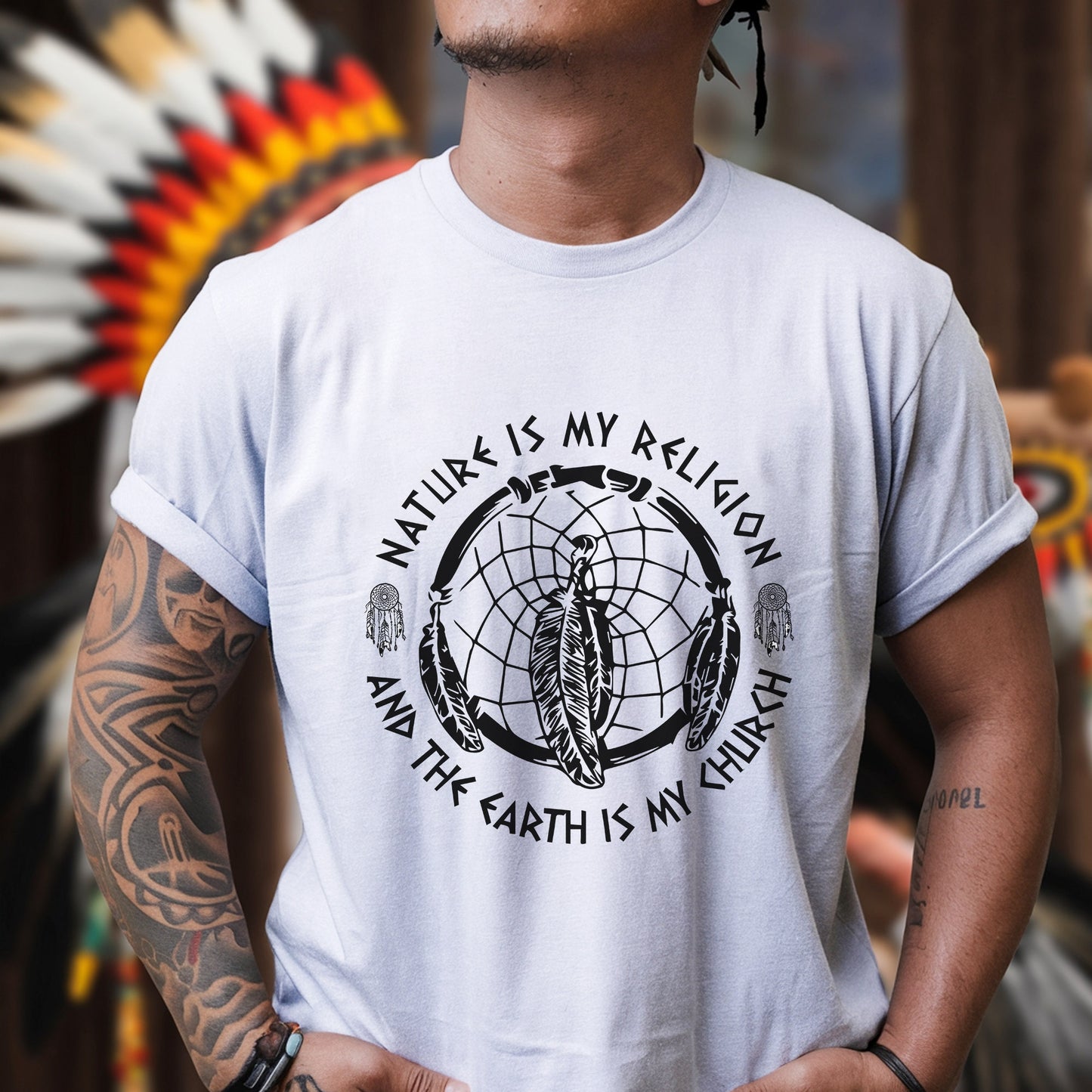 Nature Is My Religion, The Earth Is My Church - Dreamcatcher Unisex T-Shirt/T-Shirt V-Neck/Hoodie/Sweatshirt