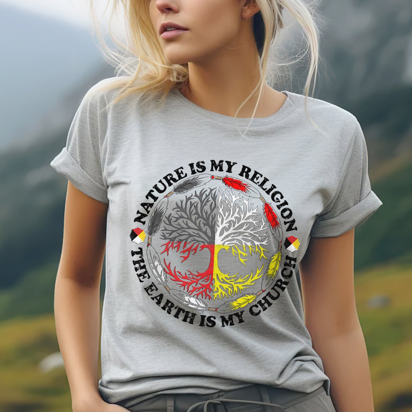 Nature Is My Religion - The Earth Is My Church Unisex T-Shirt/T-Shirt V-Neck/Hoodie/Sweatshirt