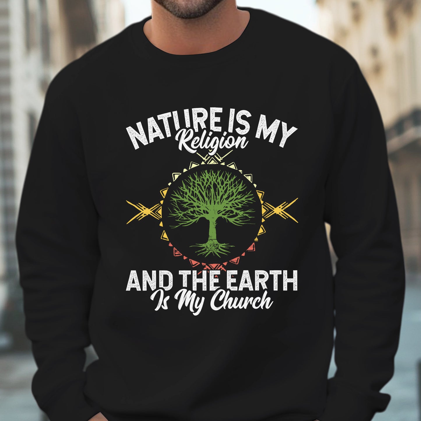 Nature Is My Religion And The Earth Is My Church Unisex T-Shirt/T-Shirt V-Neck/Hoodie/Sweatshirt