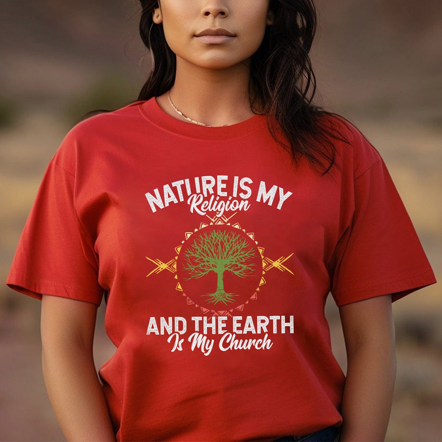 Nature Is My Religion And The Earth Is My Church Unisex T-Shirt/T-Shirt V-Neck/Hoodie/Sweatshirt