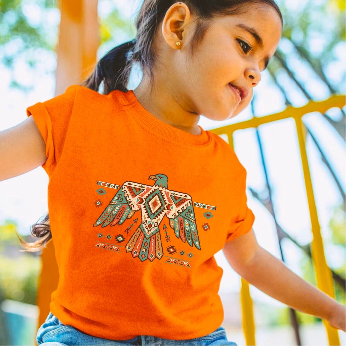 Every Child Matters Eagle Orange Shirt - Indigenous Awareness Graphic Tee