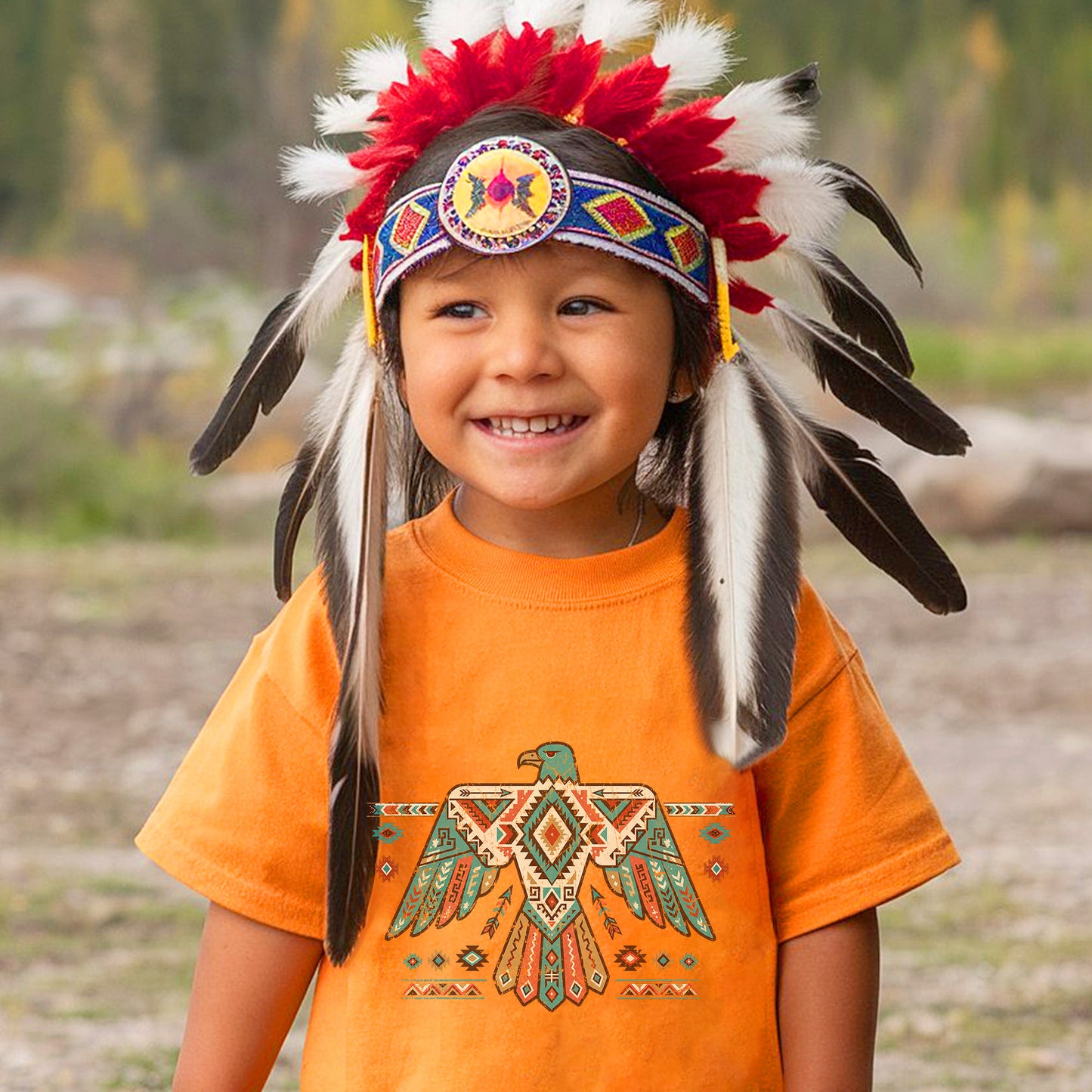 Every Child Matters Eagle Orange Shirt - Indigenous Awareness Graphic Tee