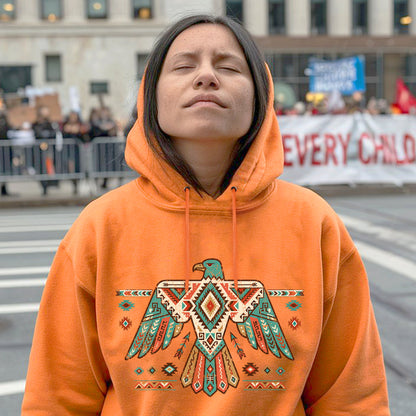 Every Child Matters Eagle Orange Shirt - Indigenous Awareness Graphic Tee