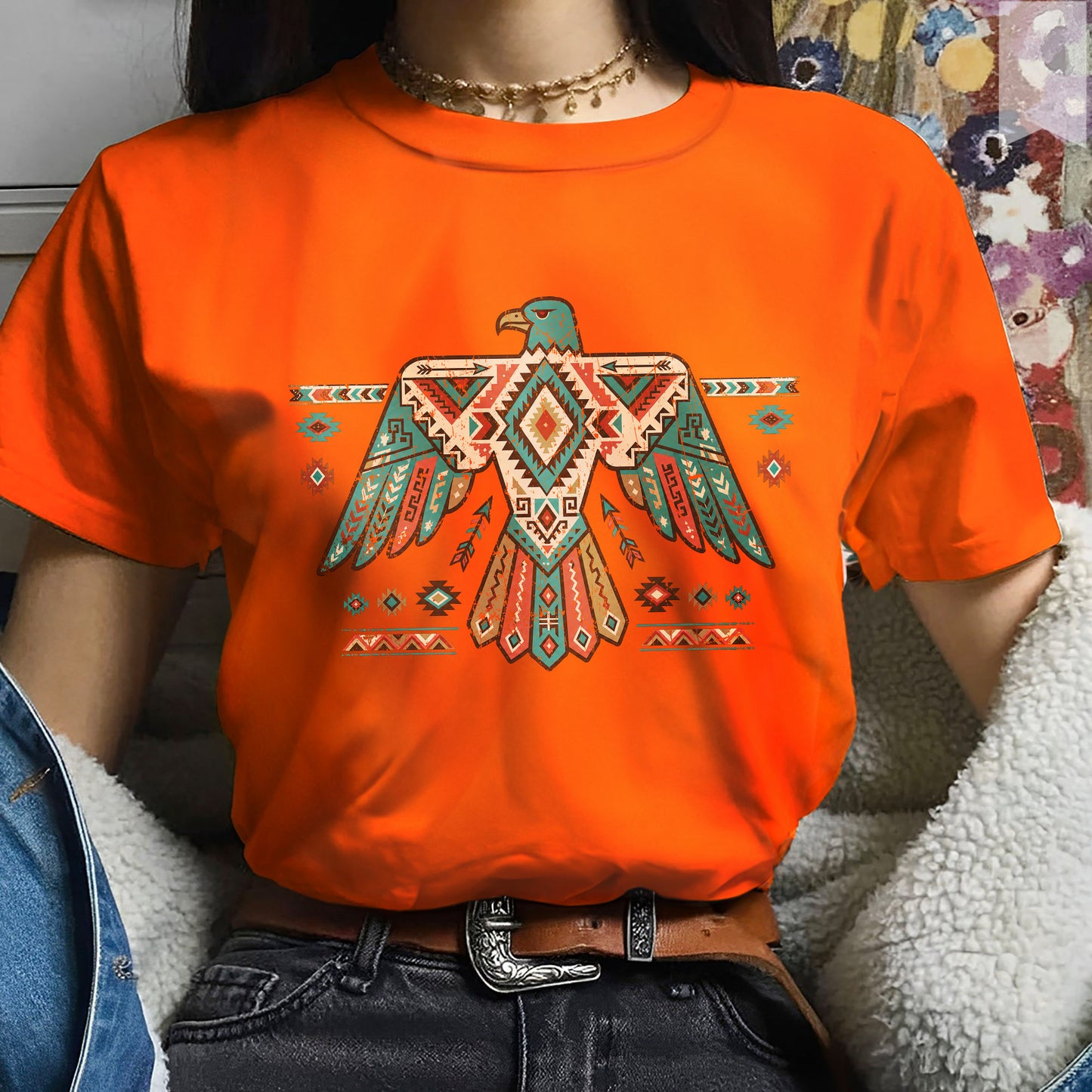Every Child Matters Eagle Orange Shirt - Indigenous Awareness Graphic Tee