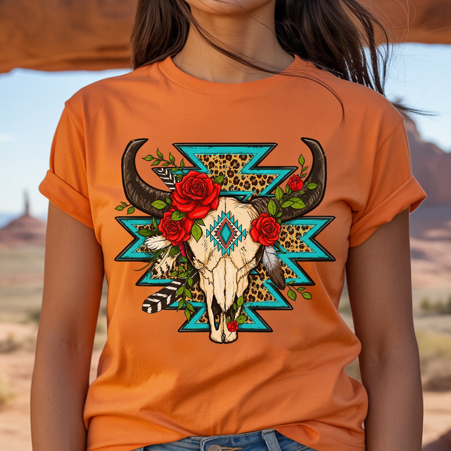 Every Child Matters Buffalo Skull Orange Shirt - Western Awareness Tee