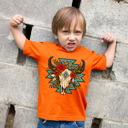 Every Child Matters Buffalo Skull Orange Shirt - Western Awareness Tee