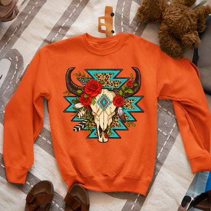 Every Child Matters Buffalo Skull Orange Shirt - Western Awareness Tee